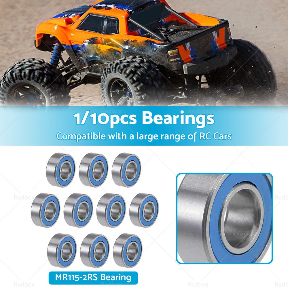 5x11x4mm Bearings Suitable for RC Tamiya 1150 HPI Savage Traxxas Axial Losi MR115 - 2RS - Frazy's Auto Parts