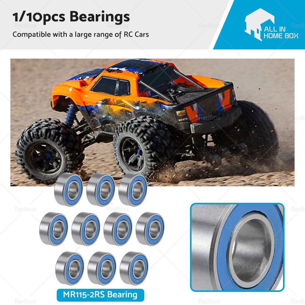 5x11x4mm Bearings Suitable for RC Tamiya 1150 HPI Savage Traxxas Axial Losi MR115 - 2RS - Frazy's Auto Parts