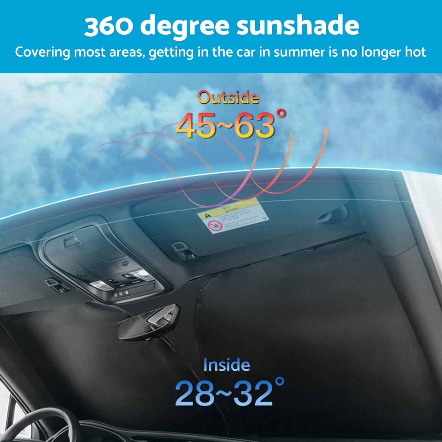 6 - Layer Thick Windscreen Sun Shade Suitable For LDV G10 2015 - 2025 with UV Protection - Frazy's Auto Parts