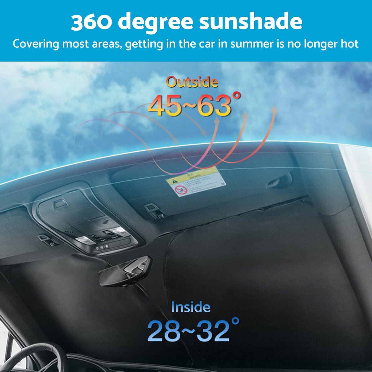 6 - Layer Thick Windscreen Sun Shade Suitable For LDV G10 2015 - 2025 with UV Protection - Frazy's Auto Parts