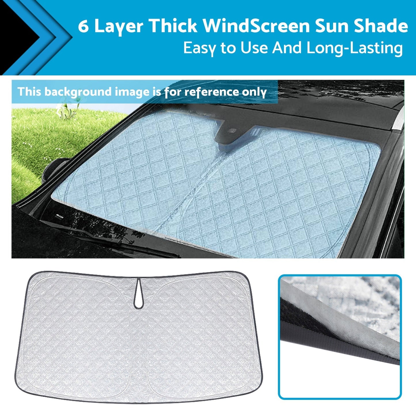 6 Layer WindScreen Sun Shade Suitable for Kia Carnival 2014 - 2024 UV Protection - Frazy's Auto Parts