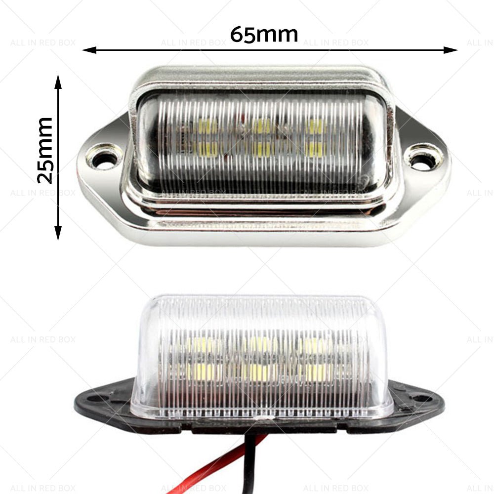 6 LED License Number Plate Light Lamps Suitable for Truck SUV Trailer Lorry - Frazy's Auto Parts