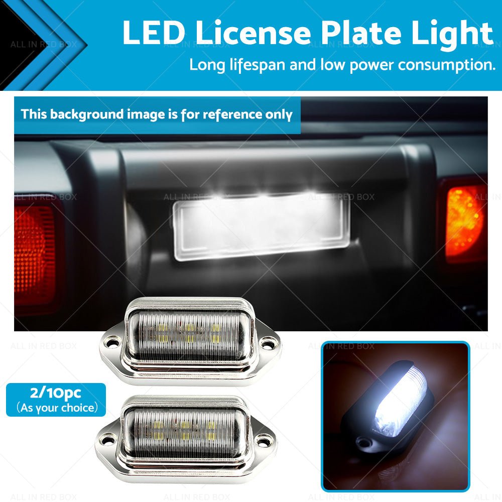 6 LED License Number Plate Light Lamps Suitable for Truck SUV Trailer Lorry - Frazy's Auto Parts