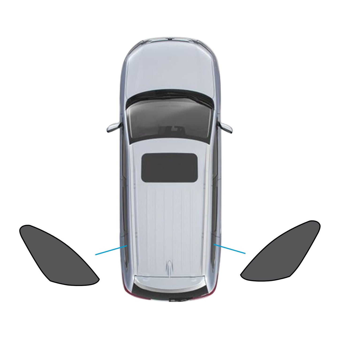 2x Triangular Magnetic Car Window Sun Shades Suitable for Mazda CX-3 15-Current-0