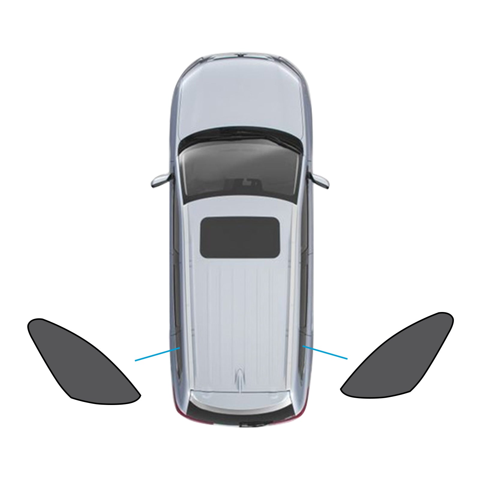 2x Triangular Magnetic Car Window Sun Shades Suitable for Mazda CX-3 15-Current-0