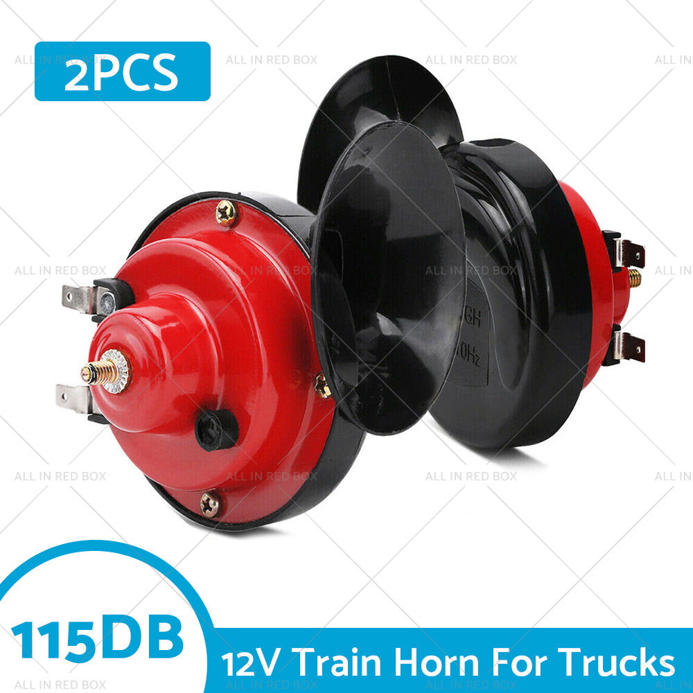 1 Pair 12V 300DB Super Train Horn For Trucks SUV Car Boat Motorcycles Speaker-1