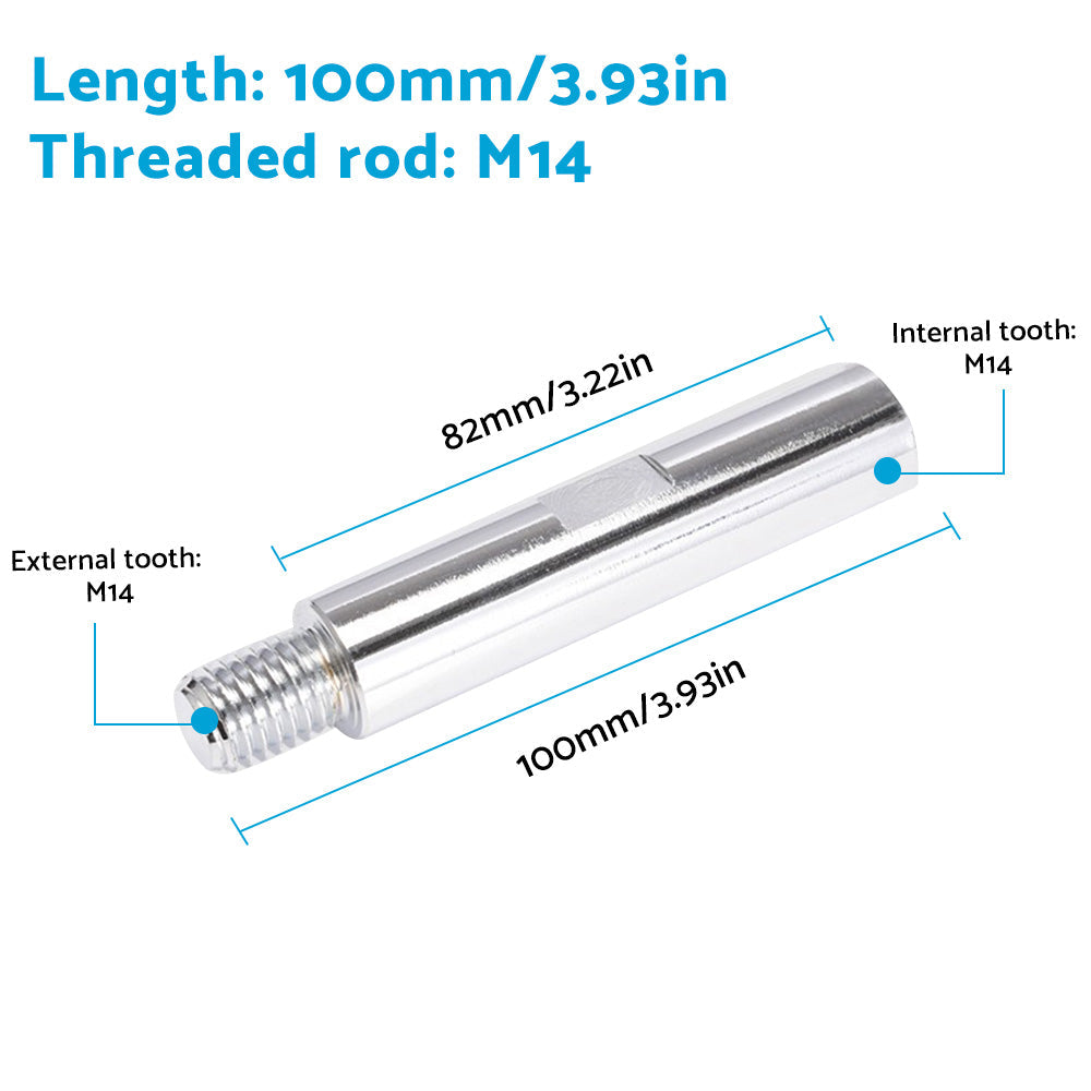 3X Angle Grinder Adapter Rod Extension Rod M14 Adapter Rod Polishing Accessories-2