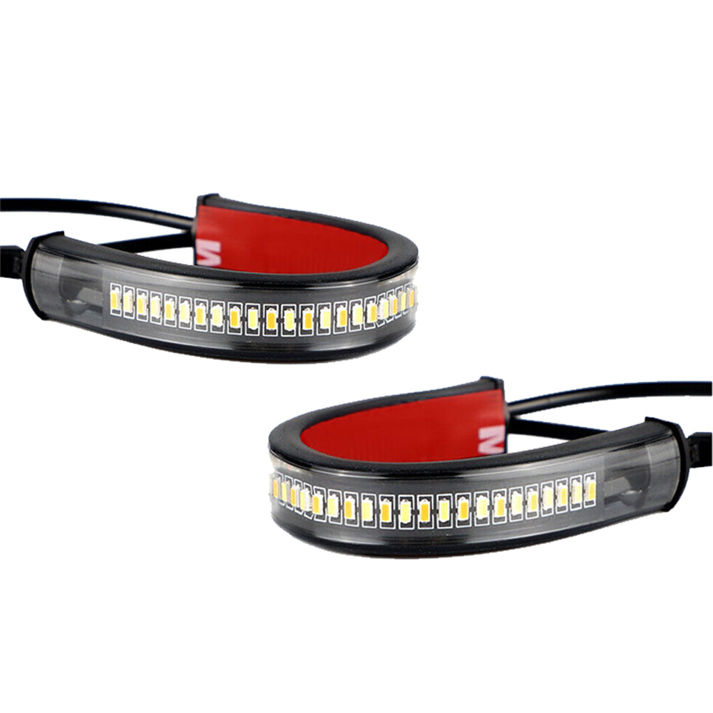 2x LED Universal Motorcycle Fork Turn Signal Indicator Blinker Amber Light Strip Suitable For Motorcycle-2
