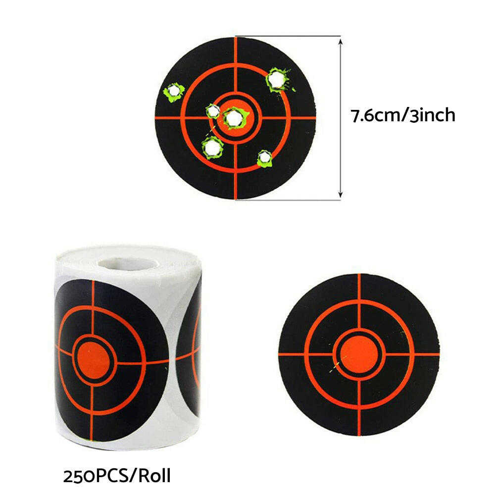 Self Adhesive Splatter Reactive Shooting Target Stickers 250x/Roll Suitable For Practice & Training-2