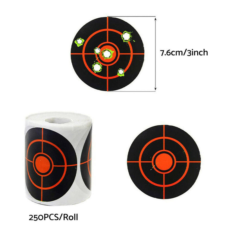 Self Adhesive Splatter Reactive Shooting Target Stickers 250x/Roll Suitable For Practice & Training-2