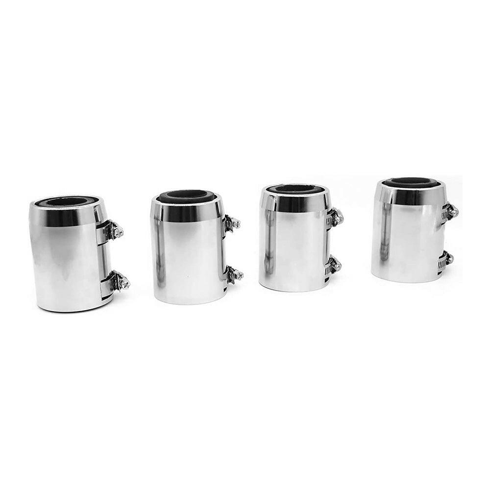 48inch Flexible Stainless Steel Radiator Hose Kit With Chrome Caps Suitable For Car Polished-2