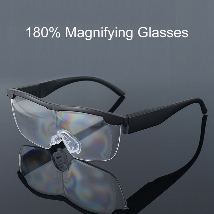 Unisex Magnifying Glasses Loupes 180percent HD Vision Magnifier With LED Lighting Lamp-0