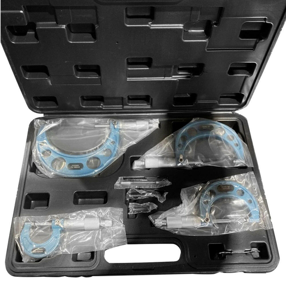 4x Outside Micrometer Set 0–100mm Carbide Tip Precision Measuring Tool 0.01mm Suitable For Machinist-3