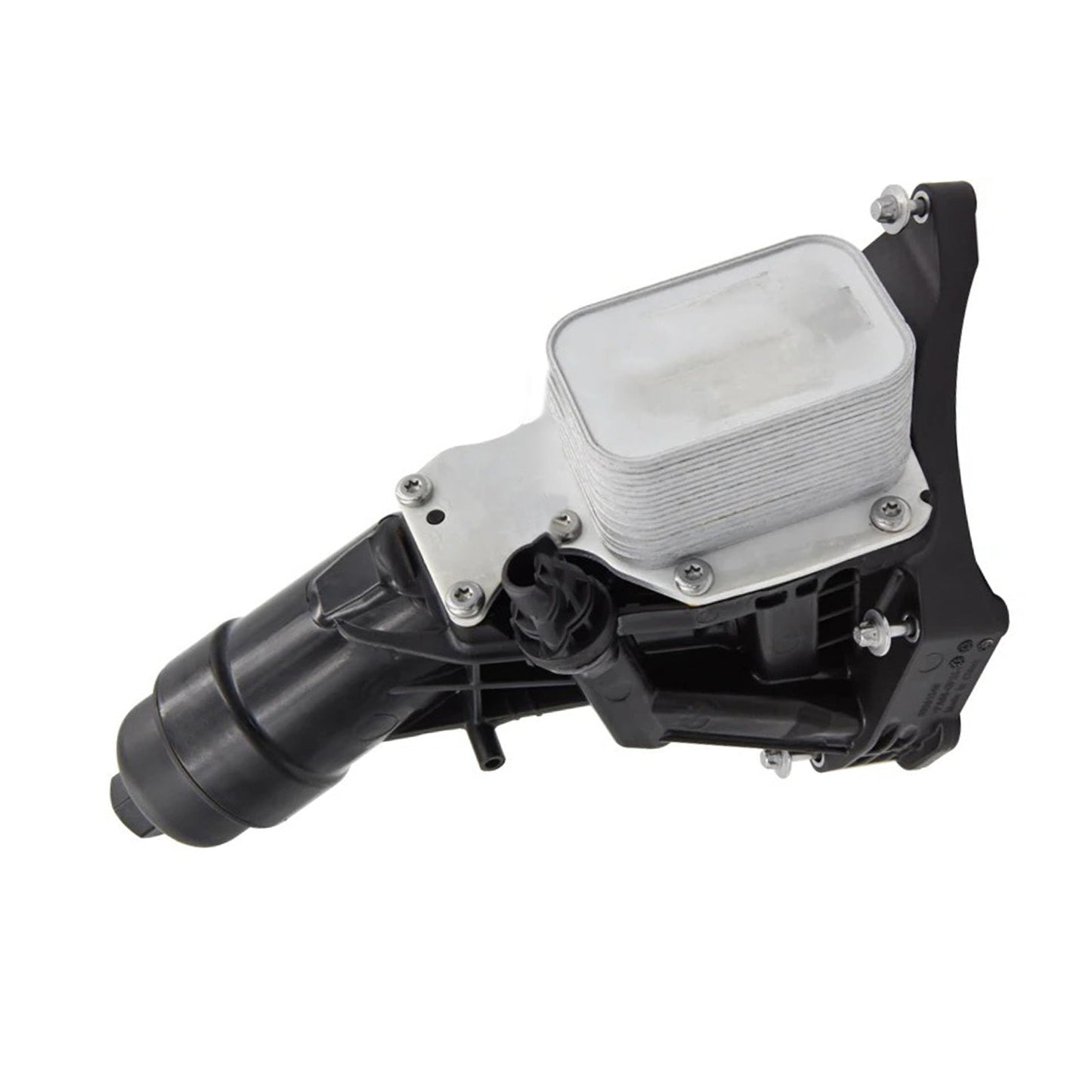 Black Engine Oil Cooler Filter Housing Suitable For BMW F20 / F22 / F30 / G30 / G32-0