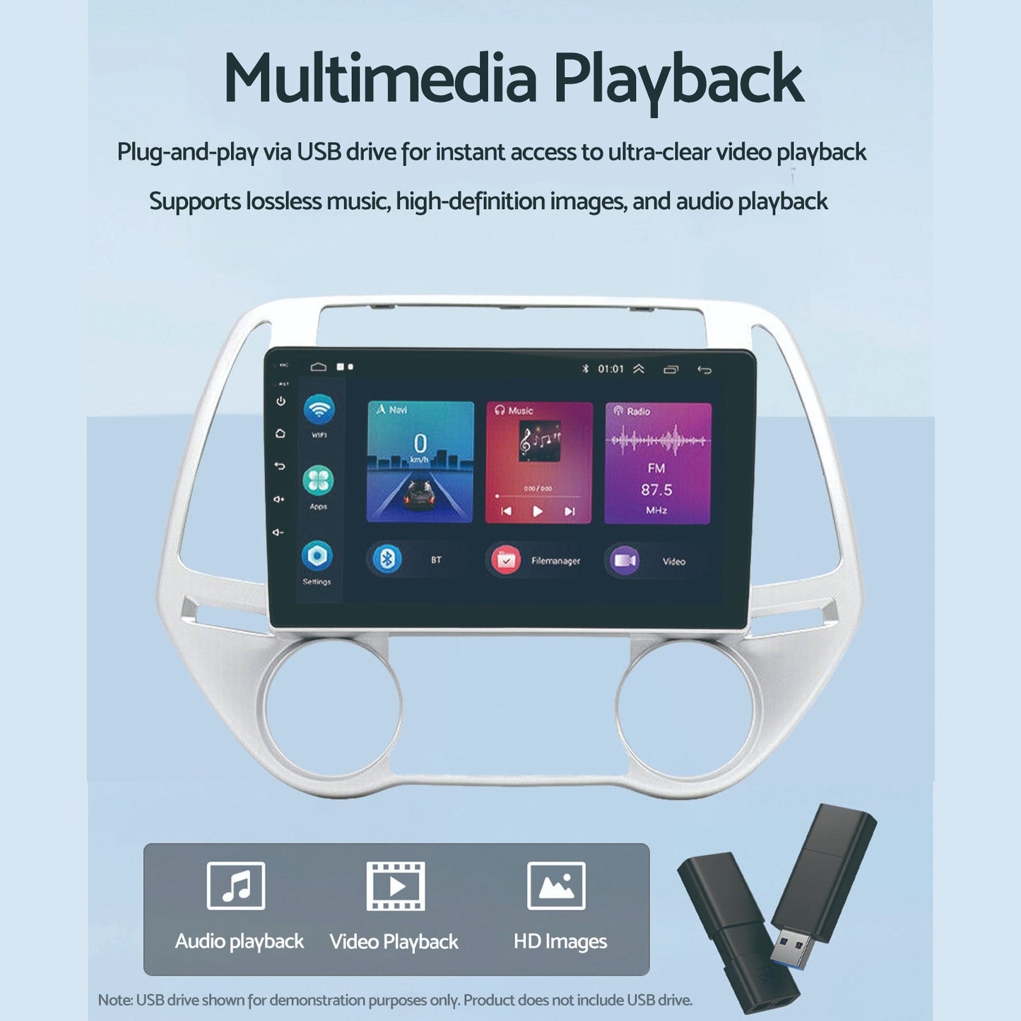 Car Radio Android 13 GPS BT Apple CarPlay Suitable For Hyundai i20 2012-2015-4