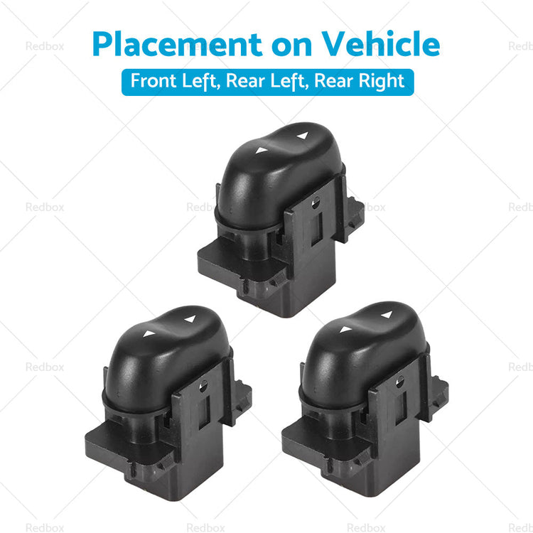 3PCS Single Window Switch Passenger Side For Ford Fairlane Fairmont AU 1998-2002-4