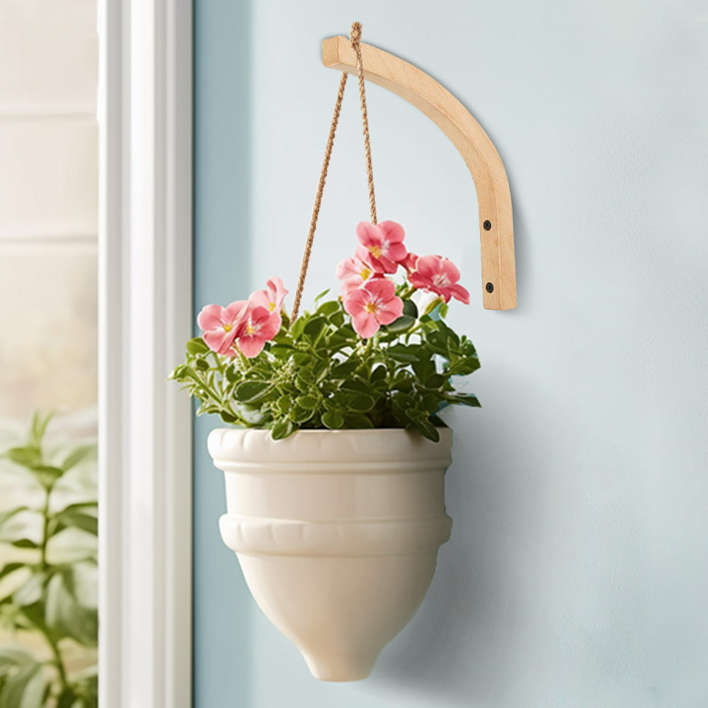 Plant Hanger Hanging Plant Hook Wooden Hanging Basket Wall Plant Hook Flower Pot-4