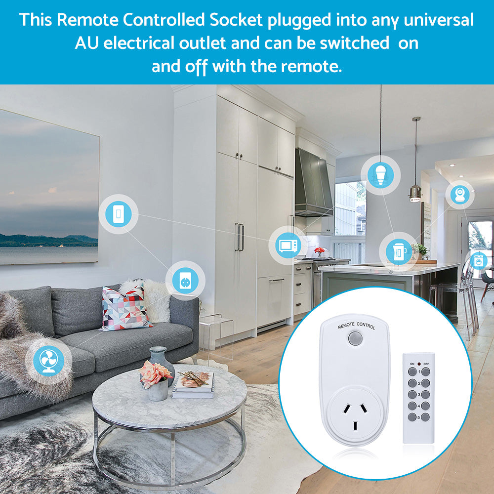 1/3/5 Pack Home Wireless Power Switch Mains Sockets & Remote Controllers AU Plug-1