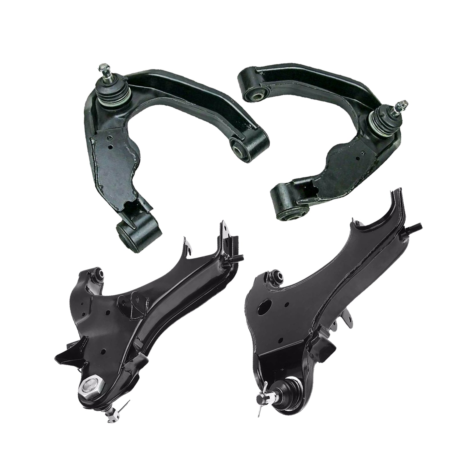 Front Upper & Lower Control Arms 2x Suitable For Nissan Navara D22 4WD 1997-2015-0