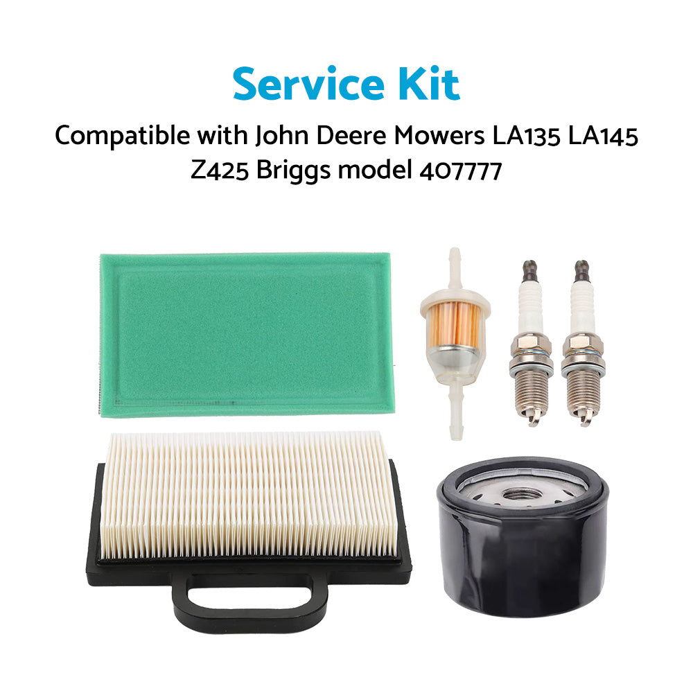 Service Kit Suitable For John Deere Mowers LA135 LA145 Z425 Briggs model 407777-2