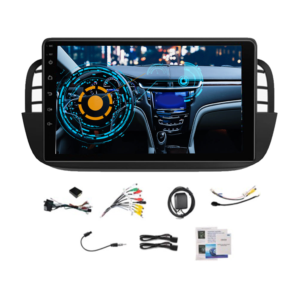 Android 15 Car Stereo 2+64GB Suitable for Fiat 500 2007–2015 CarPlay GPS WIFI-0
