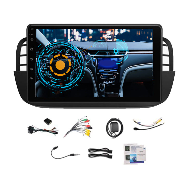Android 15 Car Stereo 2+64GB Suitable for Fiat 500 2007–2015 CarPlay GPS WIFI-0
