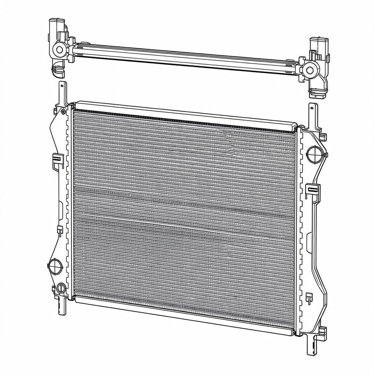 Radiator Suitable for Ford Transit VH VJ 2.4L 2000-2006 Auto Manual 620mm-1