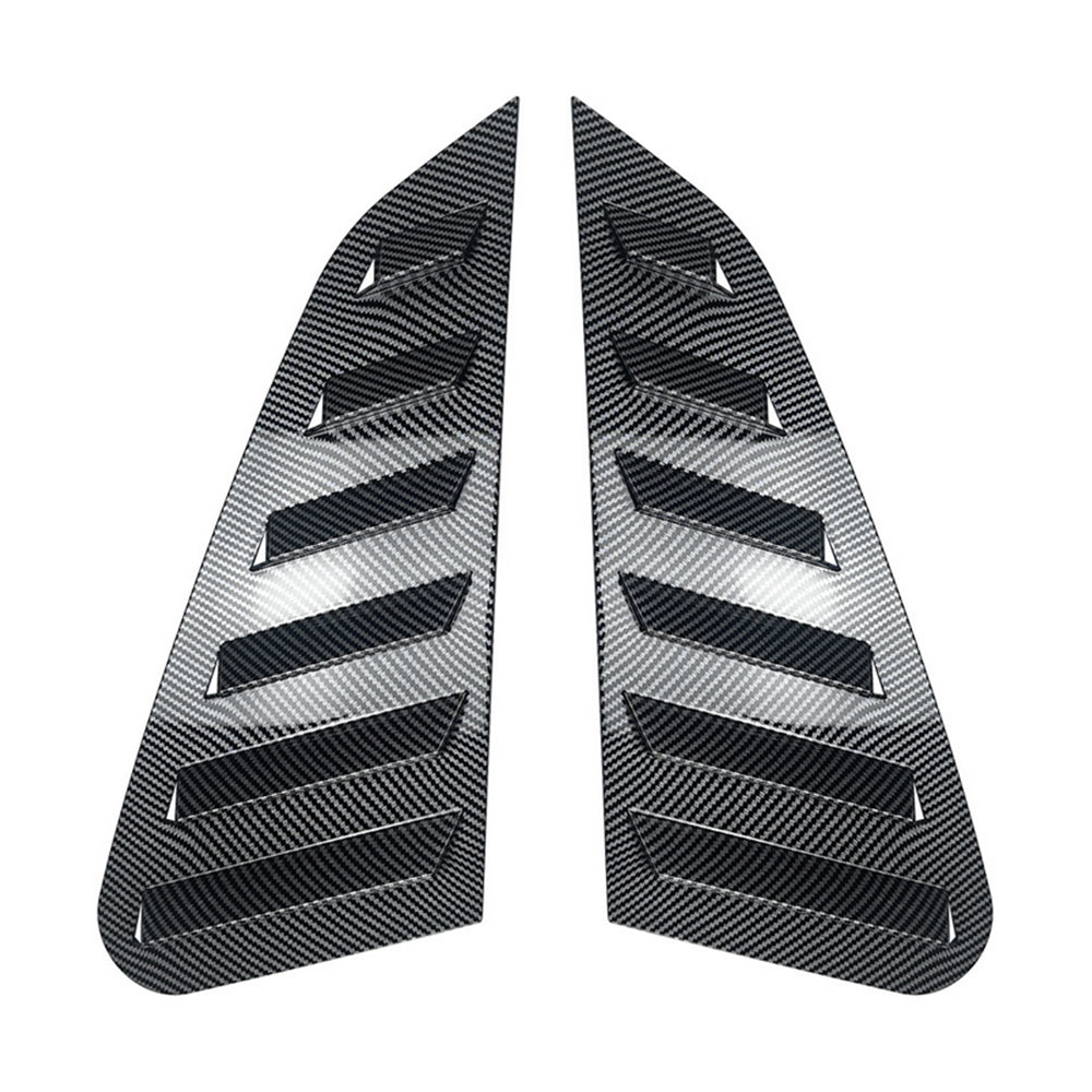 2x Carbon Fiber Style Rear Quarter Window Louvers Suitable For Subaru WRX 11-14-0