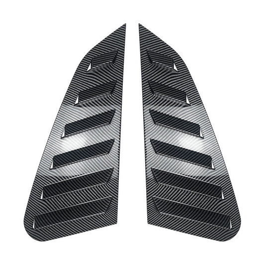 2x Carbon Fiber Style Rear Quarter Window Louvers Suitable For Subaru WRX 11-14-0