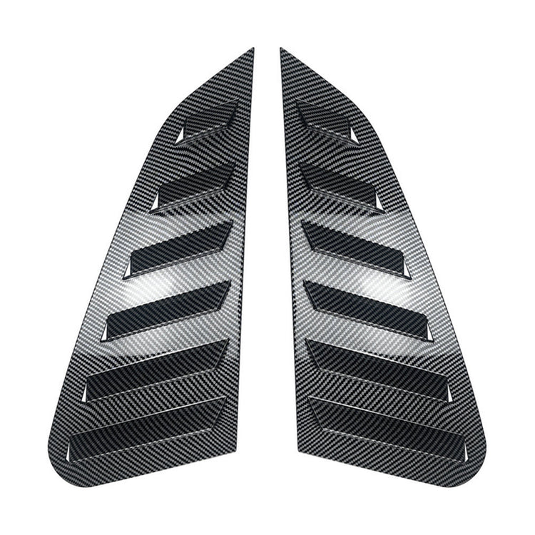 2x Carbon Fiber Style Rear Quarter Window Louvers Suitable For Subaru WRX 11-14-0