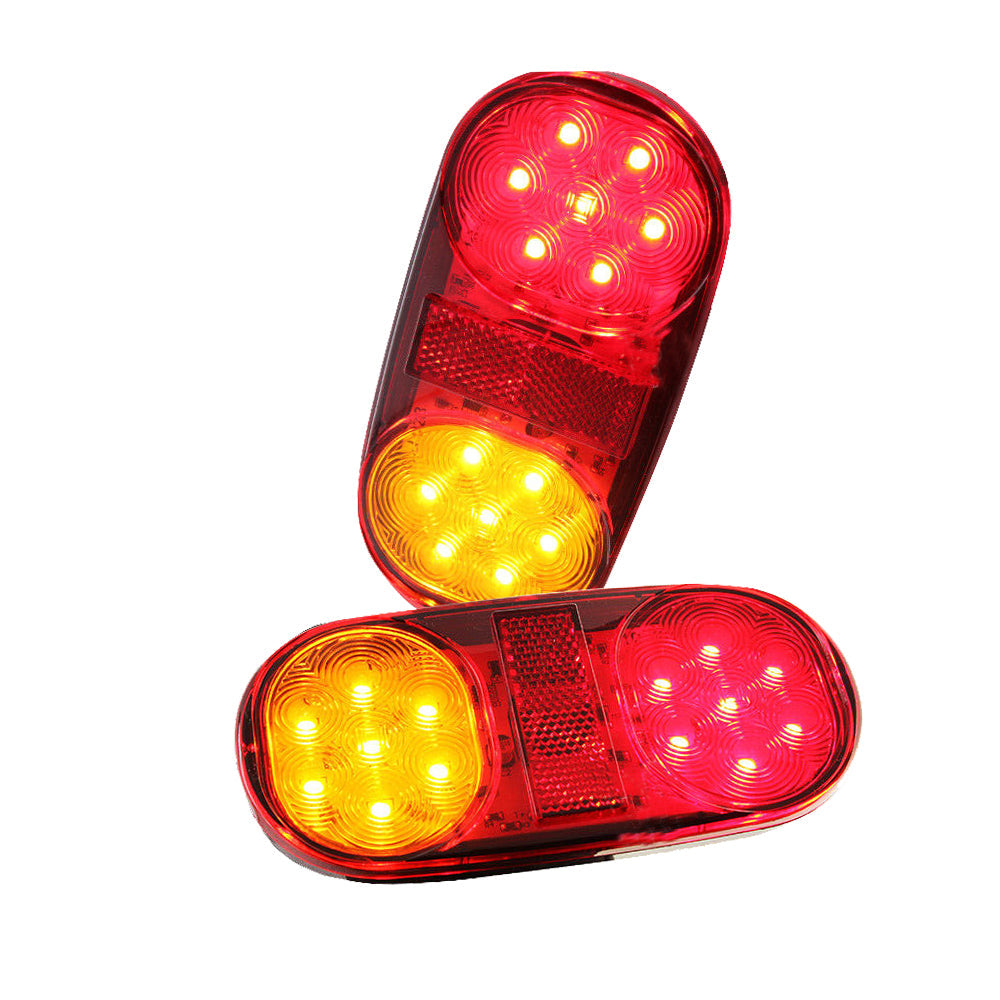 2x Trailer Tail Lights 28 LED Suitable For Truck, Camper, UTE, Caravan & 4WD Stop Indicator-1