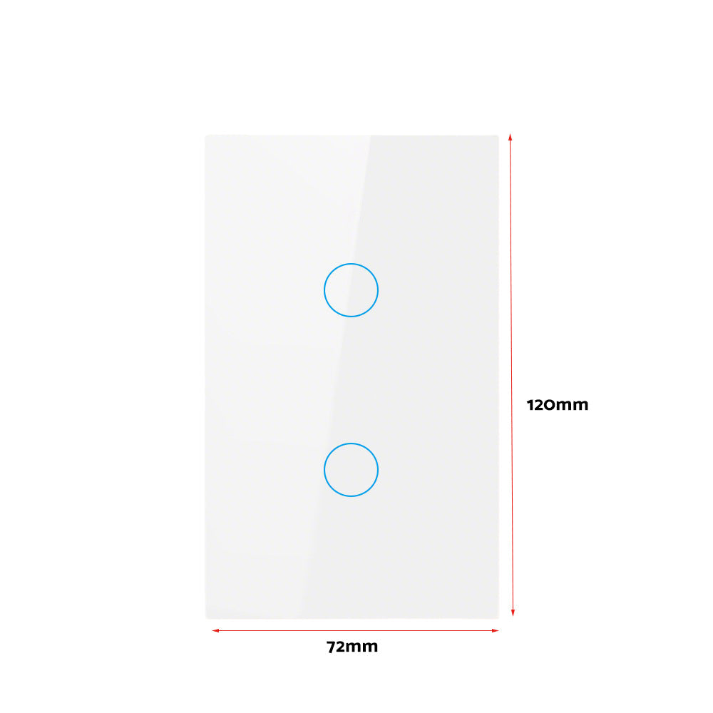 1Piece 1/2/3 Gang Touch Wall Light Switch LED 1 Way Touch Glass Switch-5