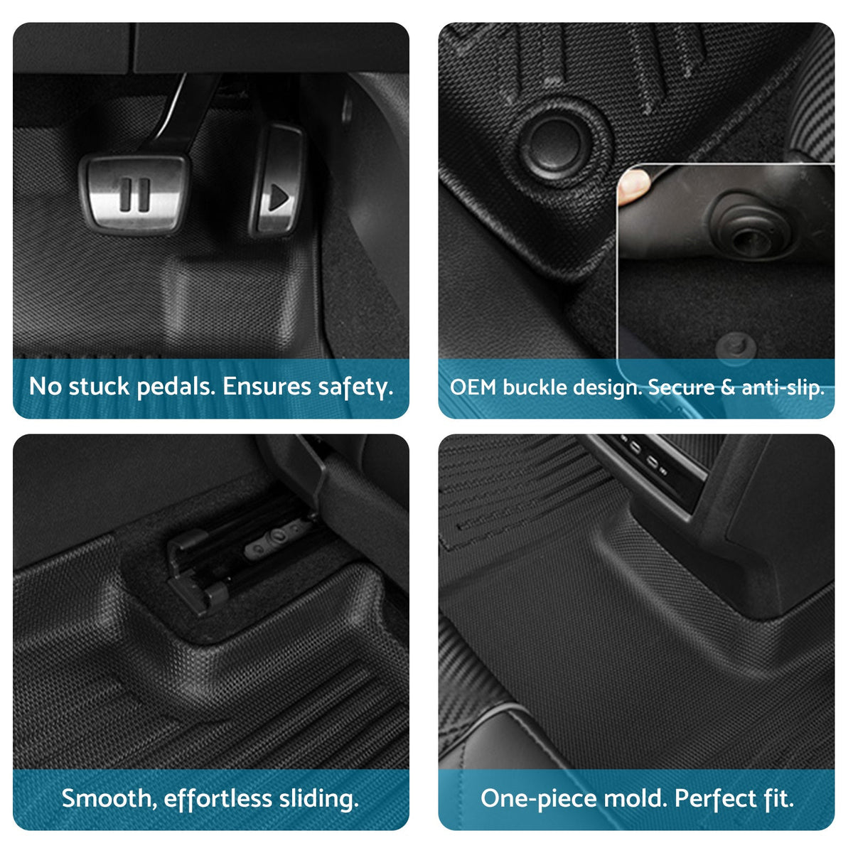 Floor Boot Mats Kit 3D All-Weather Suitable For Nissan X-Trail 22-On T33 e--3