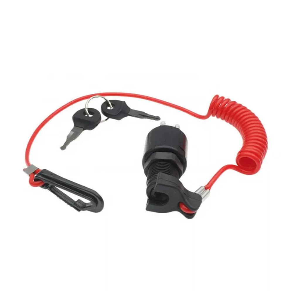 Ignition Key Switch With Safety Lanyard Suitable For Evinrude / Johnson OMC 5005801-2