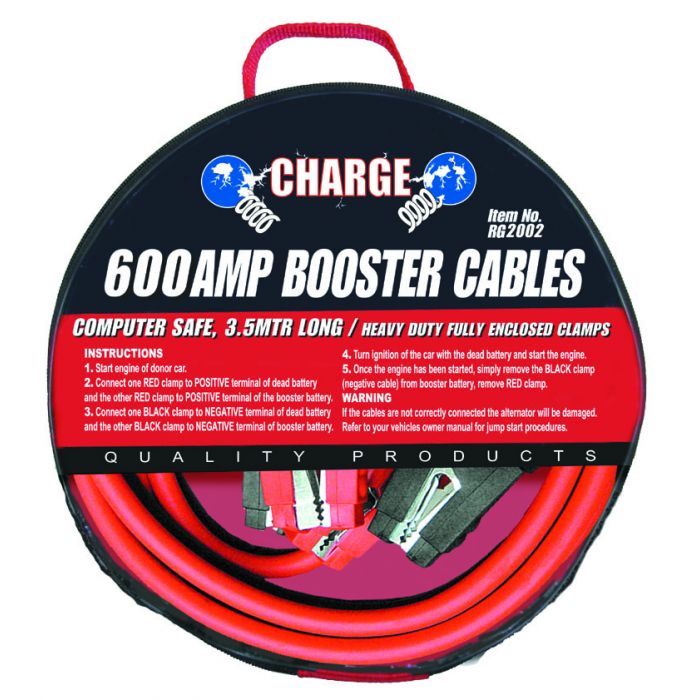 HEAVY DUTY JUMPER CABLES - 600AMP (COMPUTER SAFE)