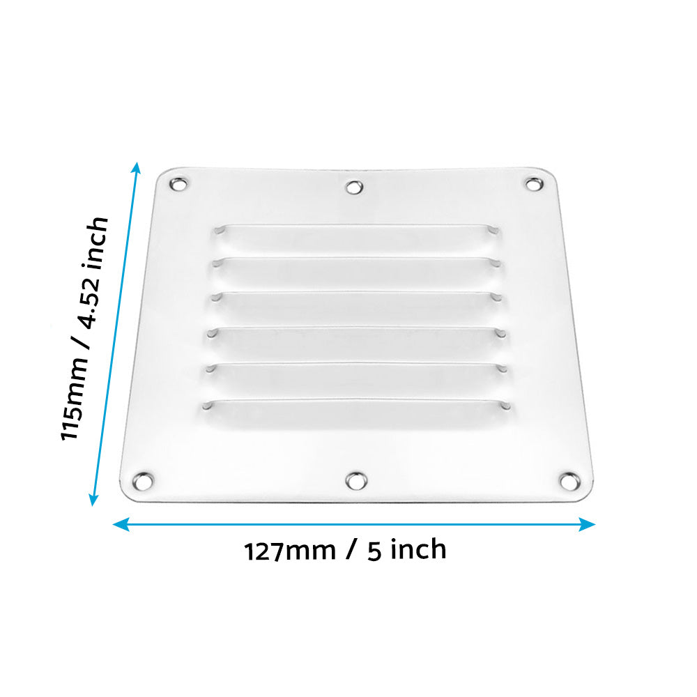 2x Stainless Steel Rectangular Air Vents Suitable For Caravan, Boat & Home Wall Installation-4