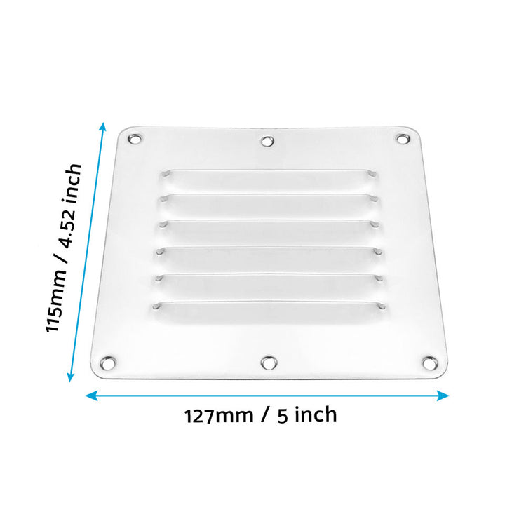 2x Stainless Steel Rectangular Air Vents Suitable For Caravan, Boat & Home Wall Installation-4