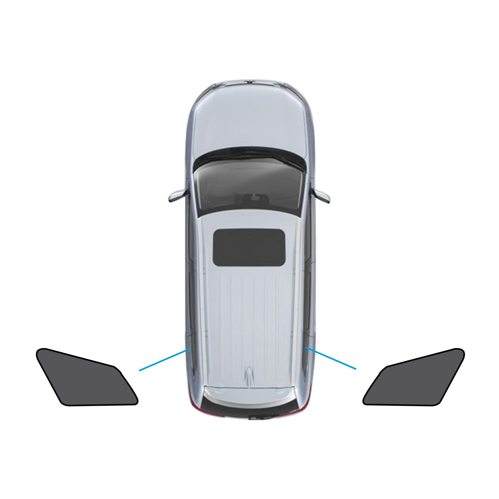 2x Triangular Window Magnetic Mesh Sunshades Suitable for Kia Sportage 2021-2024-0