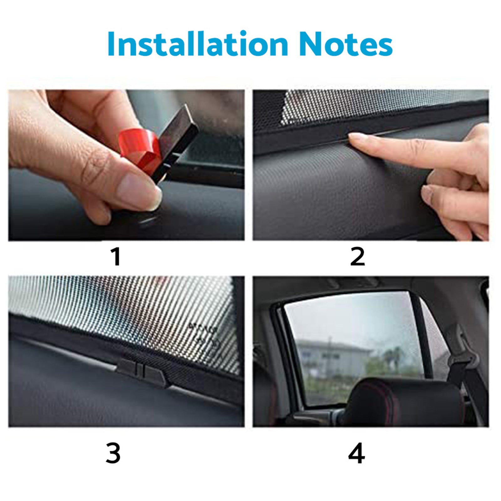 Front & Rear Window Magnetic Sun Shade Mesh Suitable For GWM UTE Cannon 2021-2024-4