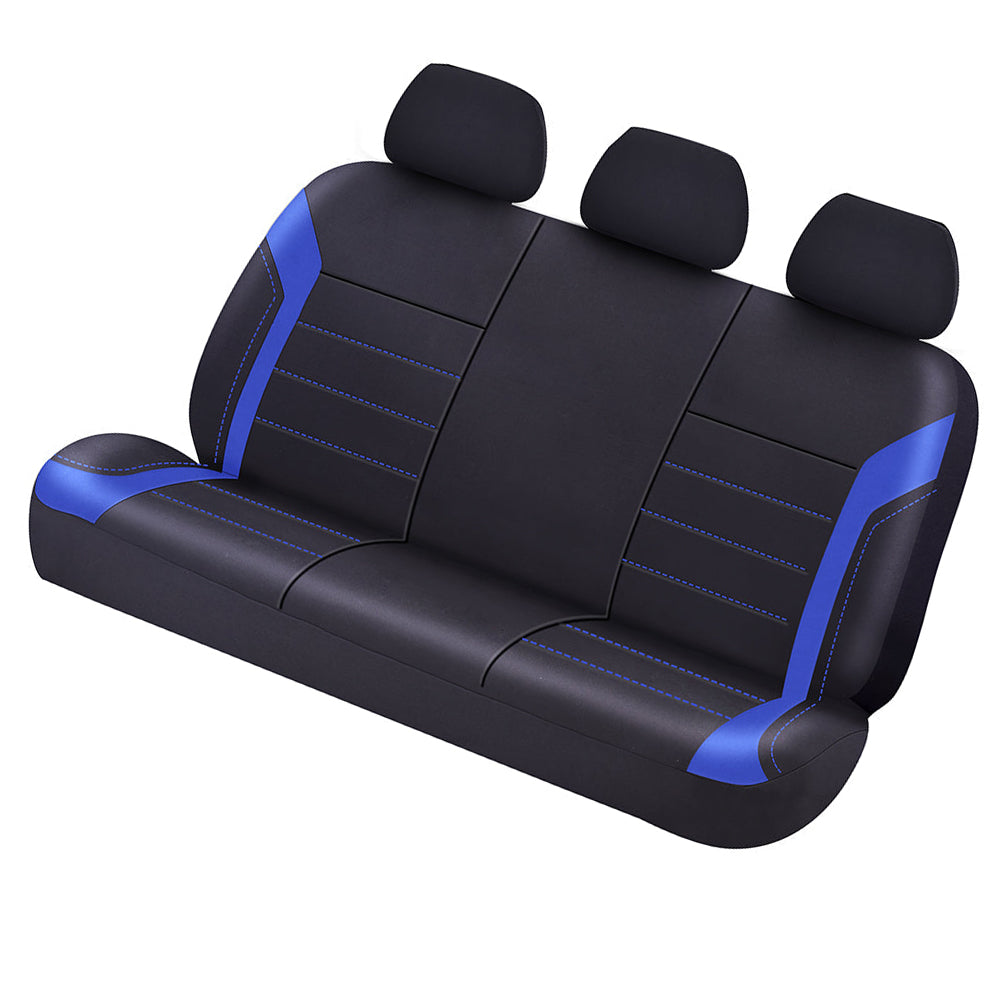 Universal Rear Seat Covers 06/08H Neoprene Black Blue Suitable for Cars & Utes-2