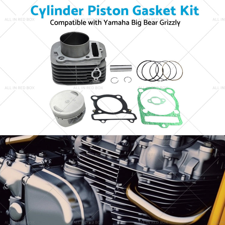 Cylinder Piston Gasket Top End Kit For Yamaha Grizzly 350 YFM350 4x4 2x4 2007-14-3