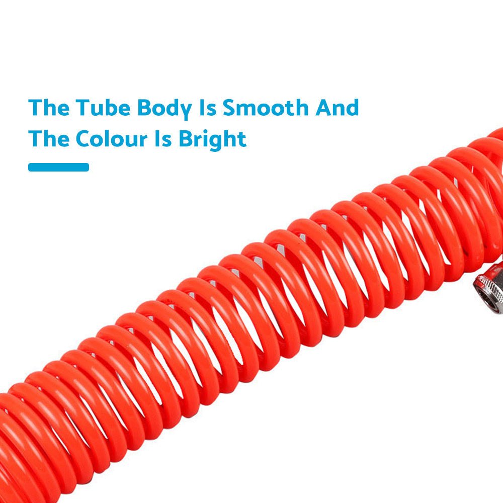 6m Coil Air Compressor Hose Recoil Hose 5mm x 8mm PU with Nitto Style Fittings - Frazy's Auto Parts