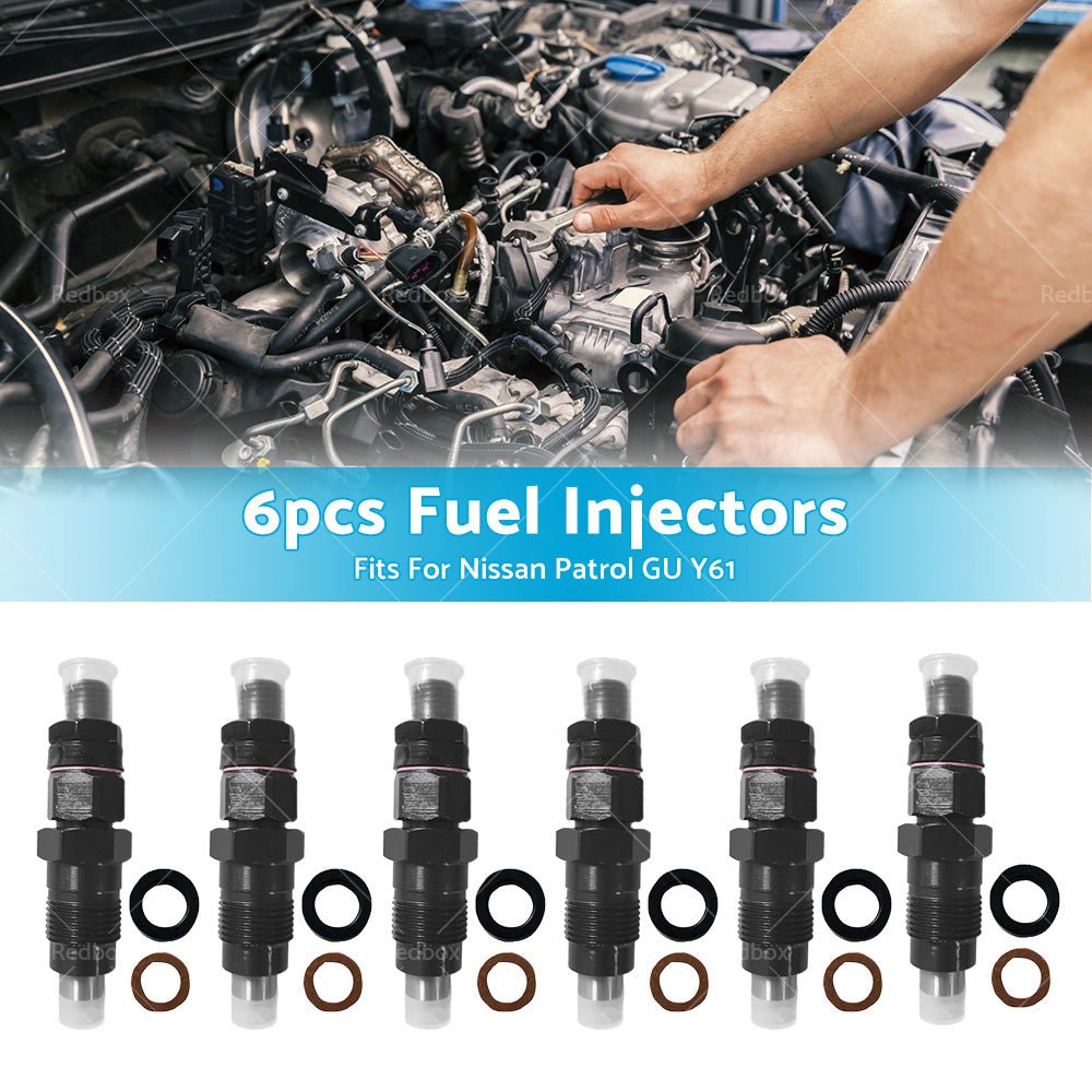 6PCS Diesel Fuel Injectors Fits For Nissan Patrol GQ Y60 TD42 TD42T 1988 - 1997 - Frazy's Auto Parts