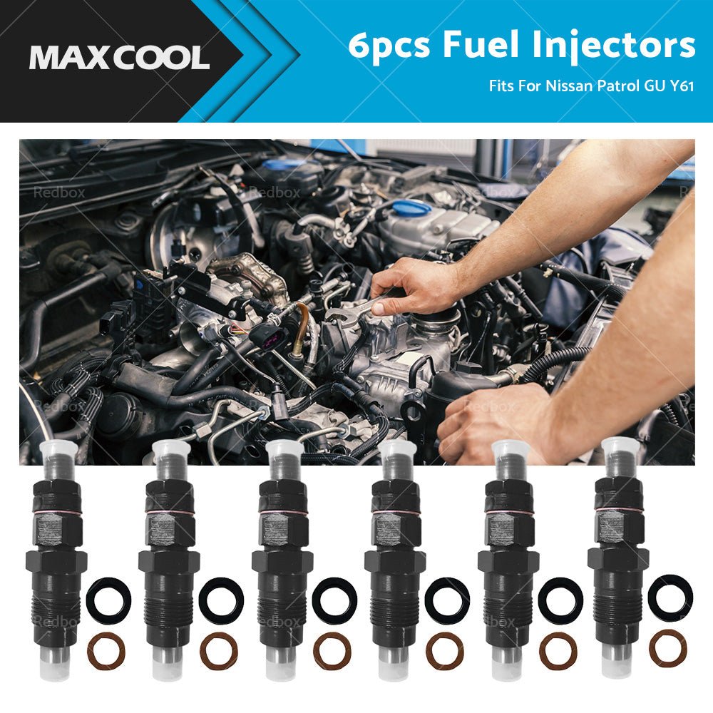 6PCS Diesel Fuel Injectors Fits For Nissan Patrol GQ Y60 TD42 TD42T 1988 - 1997 - Frazy's Auto Parts