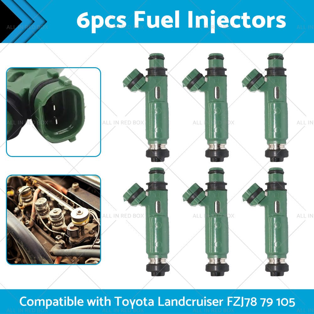 6PCS Fuel injector Suitable for Toyota Land cruiser FZJ78 79 80 105 4. 5L 1FZ - FE - Frazy's Auto Parts
