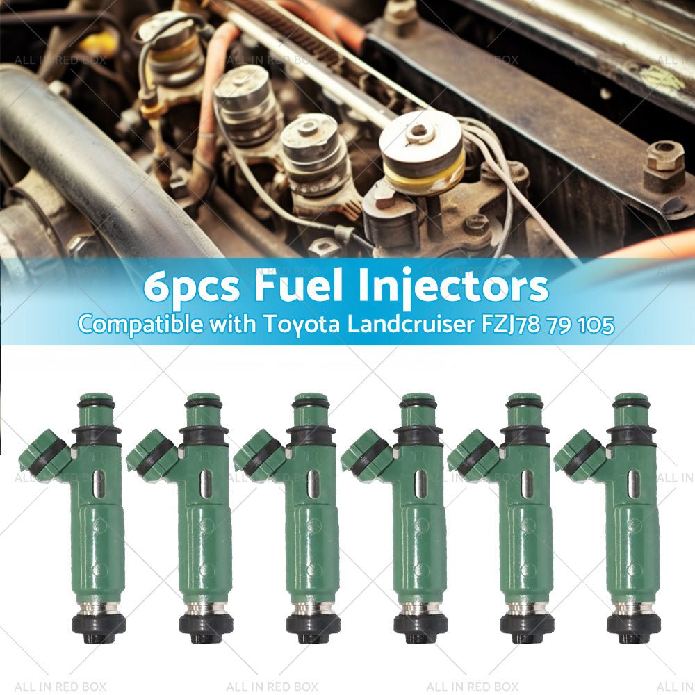 6PCS Fuel injector Suitable for Toyota Land cruiser FZJ78 79 80 105 4. 5L 1FZ - FE - Frazy's Auto Parts