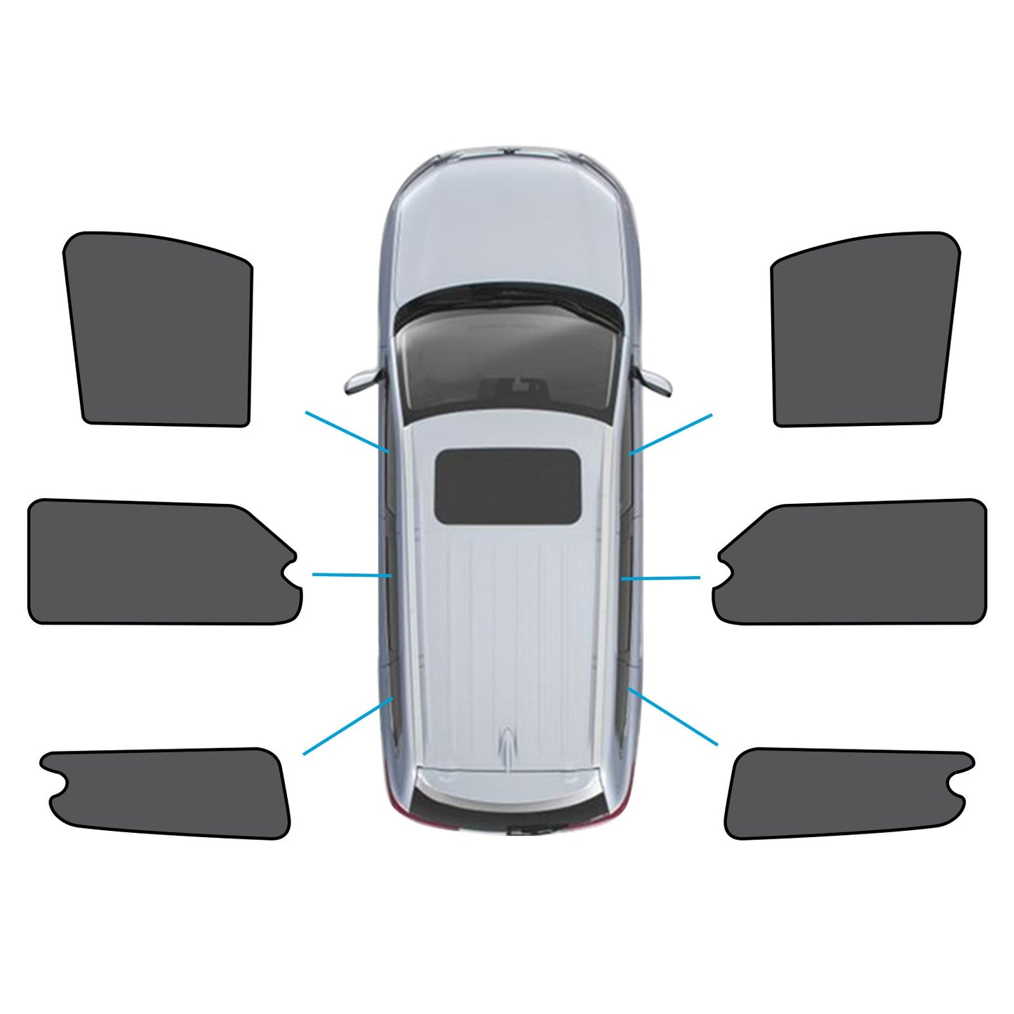 6x Car Window Shades Suitable for LDV G10 2014 - Present Front&Rear&Triangular - Frazy's Auto Parts