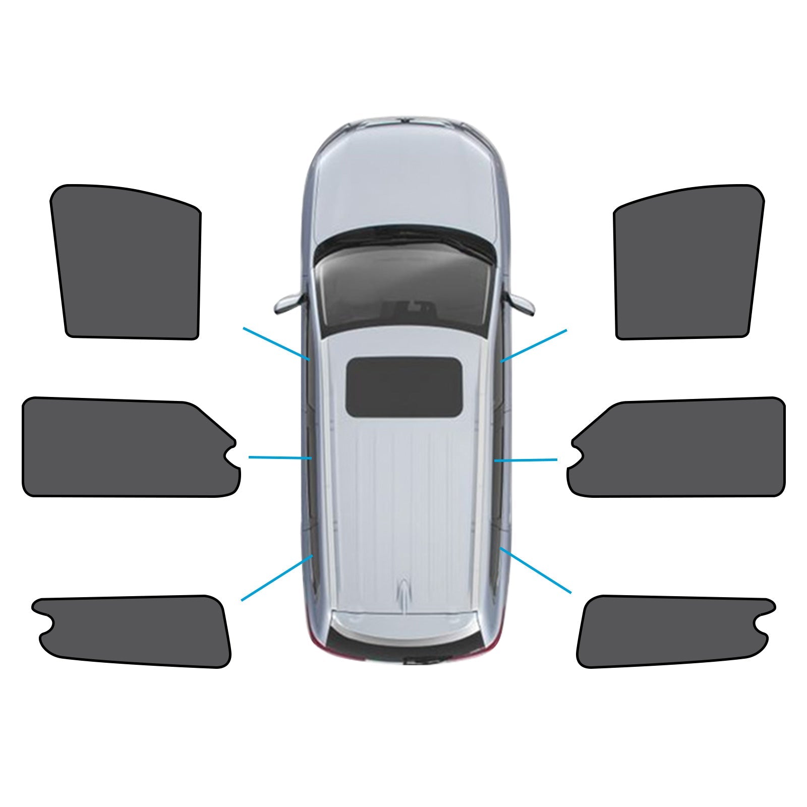 6x Car Window Shades Suitable for LDV G10 2014 - Present Front&Rear&Triangular - Frazy's Auto Parts