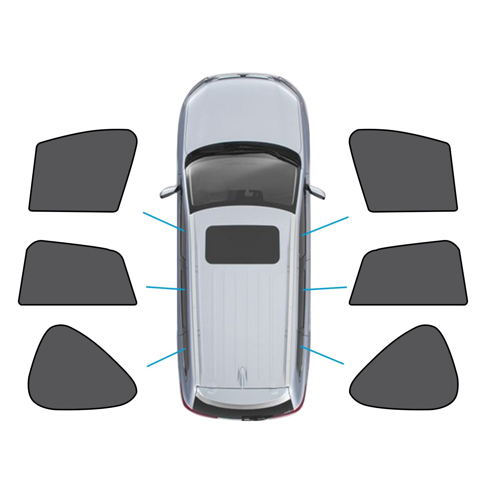 6x Car Window Shades Suitable for Mazda CX5 1st Gen KE 12 - 17 UVA&UVB Protection - Frazy's Auto Parts