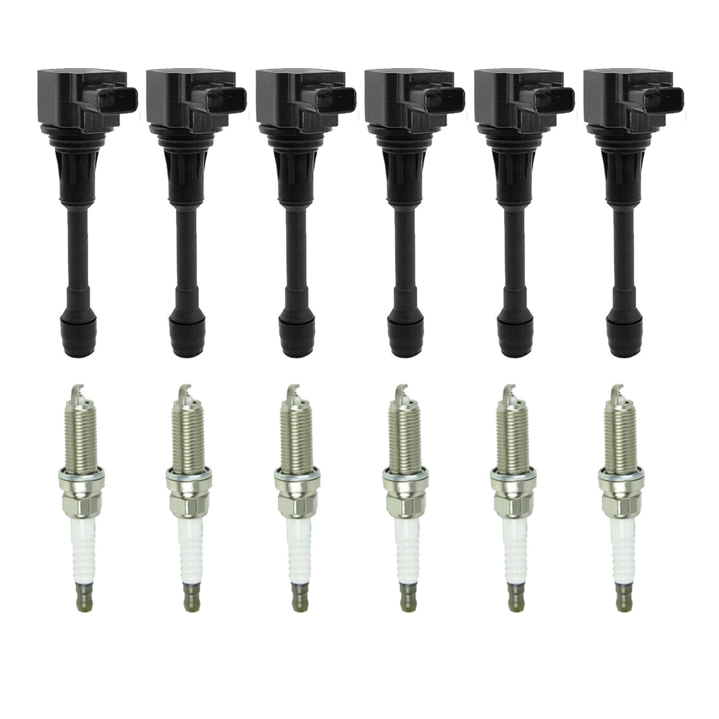 6x Ignition Coils & 6x Spark Plugs Suitable For Nissan Renault 3.5L 22448JA10A - Frazy's Auto Parts